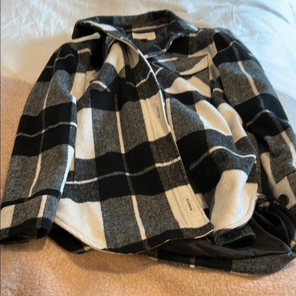 Black and White Plaid Jacket